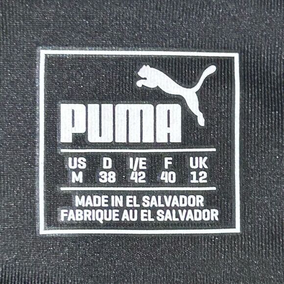 Puma Modern Sports Fold-up Leggings Women's Medium Black Pull-on Activewear - Picture 10 of 13